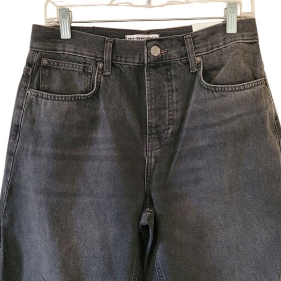 Free People We The Free Ripple Wide Leg Cropped Thrashed Deconstructed Jeans NWT - Picture 7 of 15